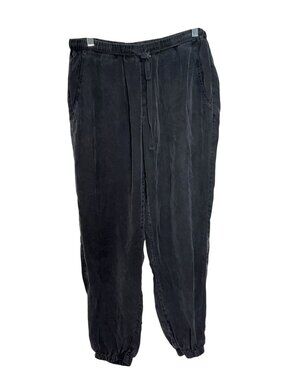 AnThropologie Cloth & Stone Black Jogger Pants S Elastic Waist Drawstring Pocket